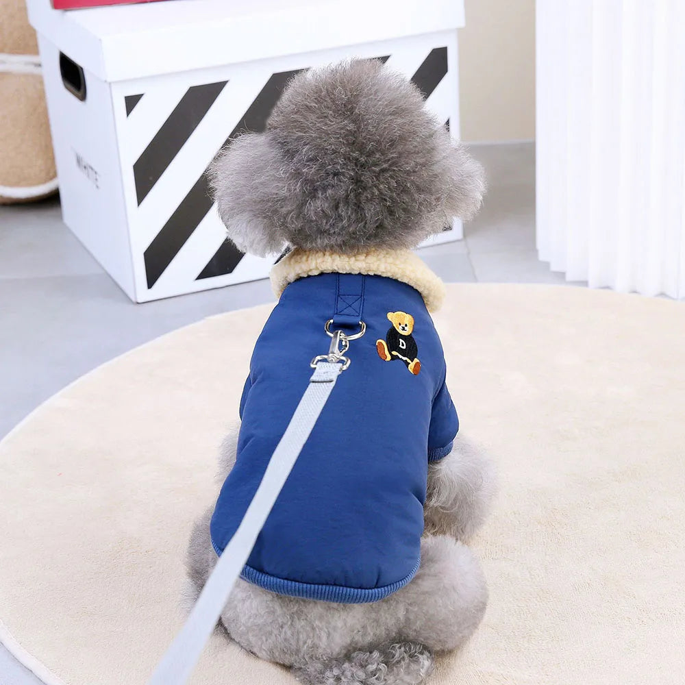 Windproof Dog Winter Coat Waterproof Dog Jacket Warm Dog Apparel Cold Weather Pet Clothing with Fleece Lined for Small Dogs Cats