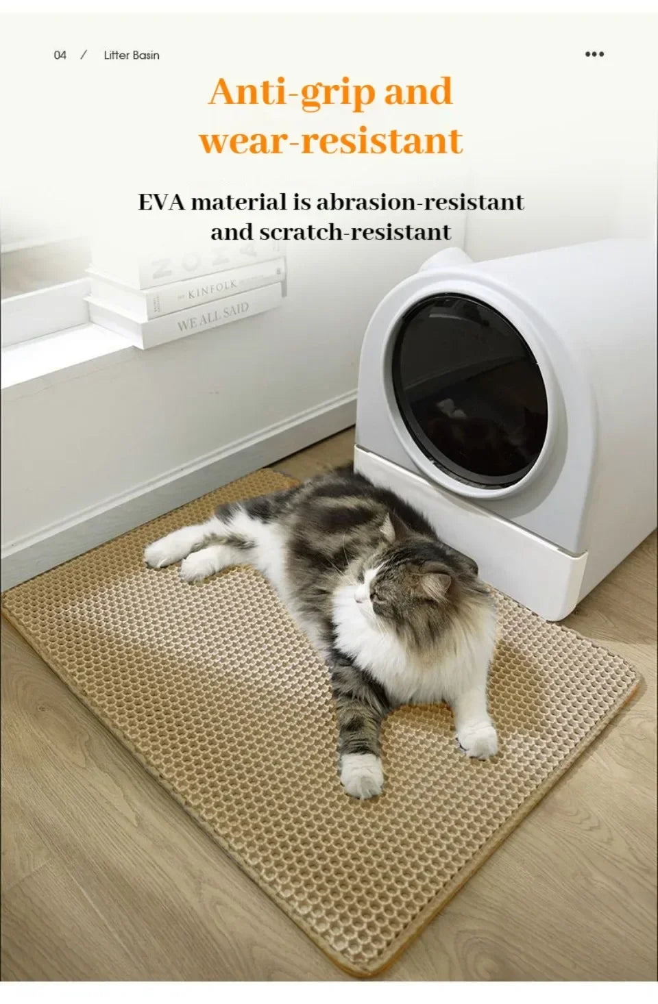 Large Cat Litter Mat Double Layer Cat Litter Pad Waterproof Anti-Slip Sand Bowl Filter Mat Sandbox Mat for Cat Cats Products