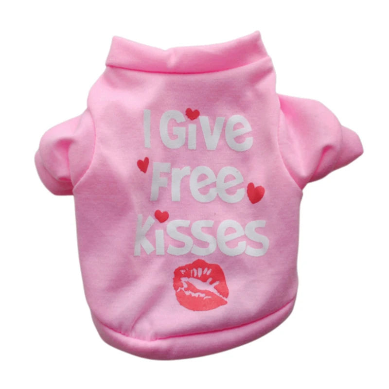 Lovely Puppy Dog Cat Vest Tshirt Spring Summer Pet Clothes for Small Dogs Pomeranian Bichon Shirts mascotas Clothing Apparels