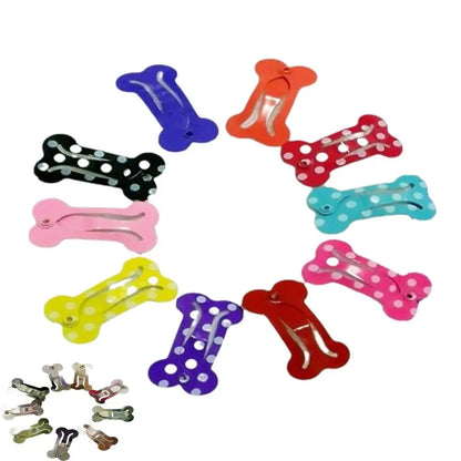 10pcs Bone Hair Clips Non Slip Dog Bone Pet Hair Clip Hairclips Metal Barrettes  Hair Accessories for Cosplay Party Pet Dogs and