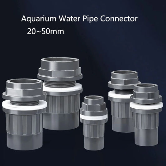 1Pcs 20-50mm Aquarium PVC Water Tube Connectors Thicken Fish Tank Pipe Drainage Connector Garden Drain Pipe Adapter Accessories