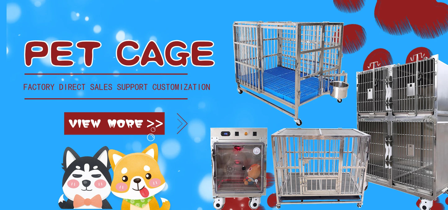LIZE PET Veterinary Equipment High Quality 304 Stainless Steel dog cat cage kennels Veterinary Cages