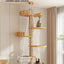 Cats Tree Floor Solid Wooden Cat Tree House Climbing Pets Furniture Adjustable Kitten Trees Tower Multilayer Cat Climbing Frame