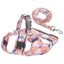 Uxcell Fashion Puppy Harness and Leash Set Pet Harness Vest with Reflective Strips and Magic Tapes for Kitten Puppy Outdoor