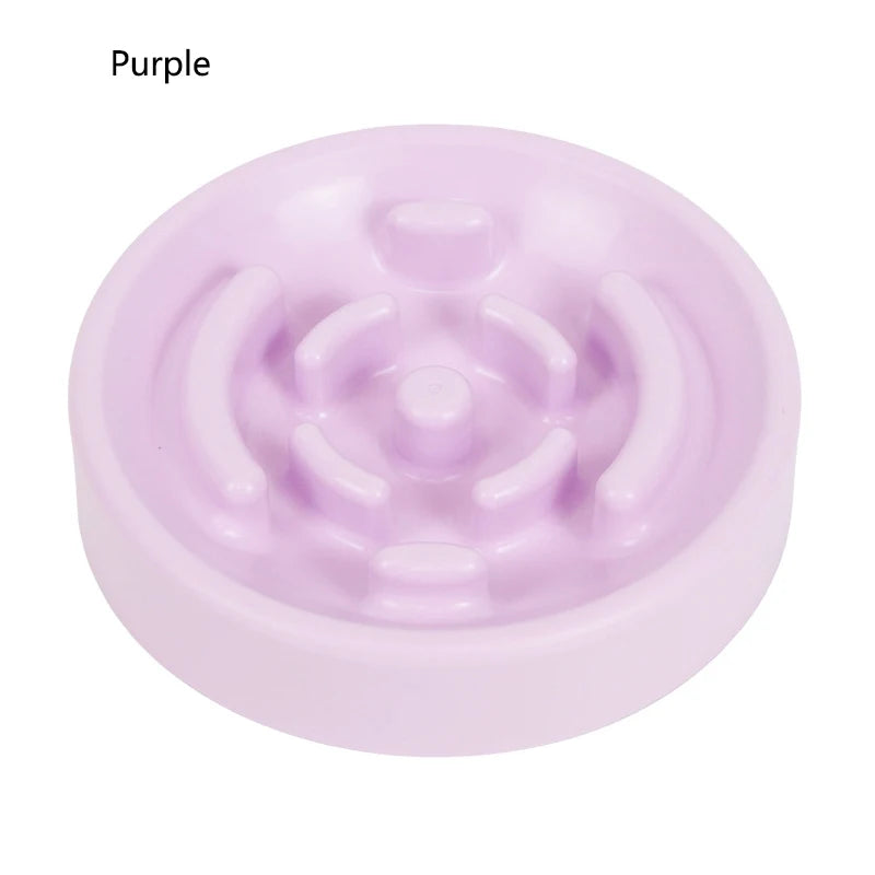 Plastic Dog Cat Slow Food Bowls Non-slip Food Storage Container Pet Feeding Dog Food Bowl Water Bottle For Pets Bowl Feeder Dish