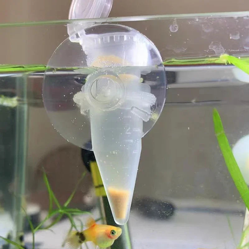 Automatic Fish Feeder Brine Shrimp Feeder Red Worm Feeding Feeder Worm Funnel Cup Fish Food Feeding Tool with Suction Cup New