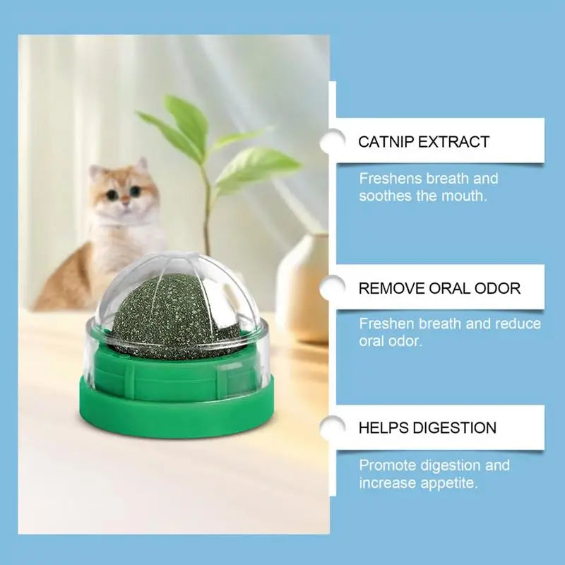 Cat Lick Ball Pet Biting Lick Chew Toys Kitten Catnip Roller Ball Cat Treat Ball To Stimulate Appetite Toys