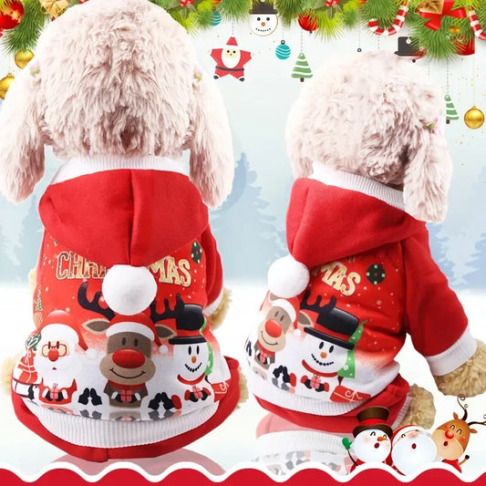 Christmas Pets Dressing Up Santa Funny Pet Clothes For Small Medium Large Dogs Winter Warm Dog Clothes Chihuahua Pug Yorkshire