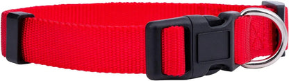 Basic Nylon Dog Collar with Quick Release Buckle Adjustable for Small Medium Large Dogs Bulldog Training Supplies Pet Accessorie
