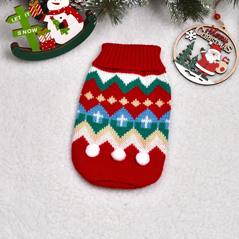 Dogs Sweater Winter Knitted Dog Jumpers For Small Large Dogs Designer Cat Chihuahua Warm Clothes For Small Breeds Dogs Christmas