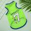 Sports Mesh Pet Clothes for Cats Number Print Sphinx Cat Vest Unisex Ice Cool York Dog Overalls Breathable Puppy Summer Clothing
