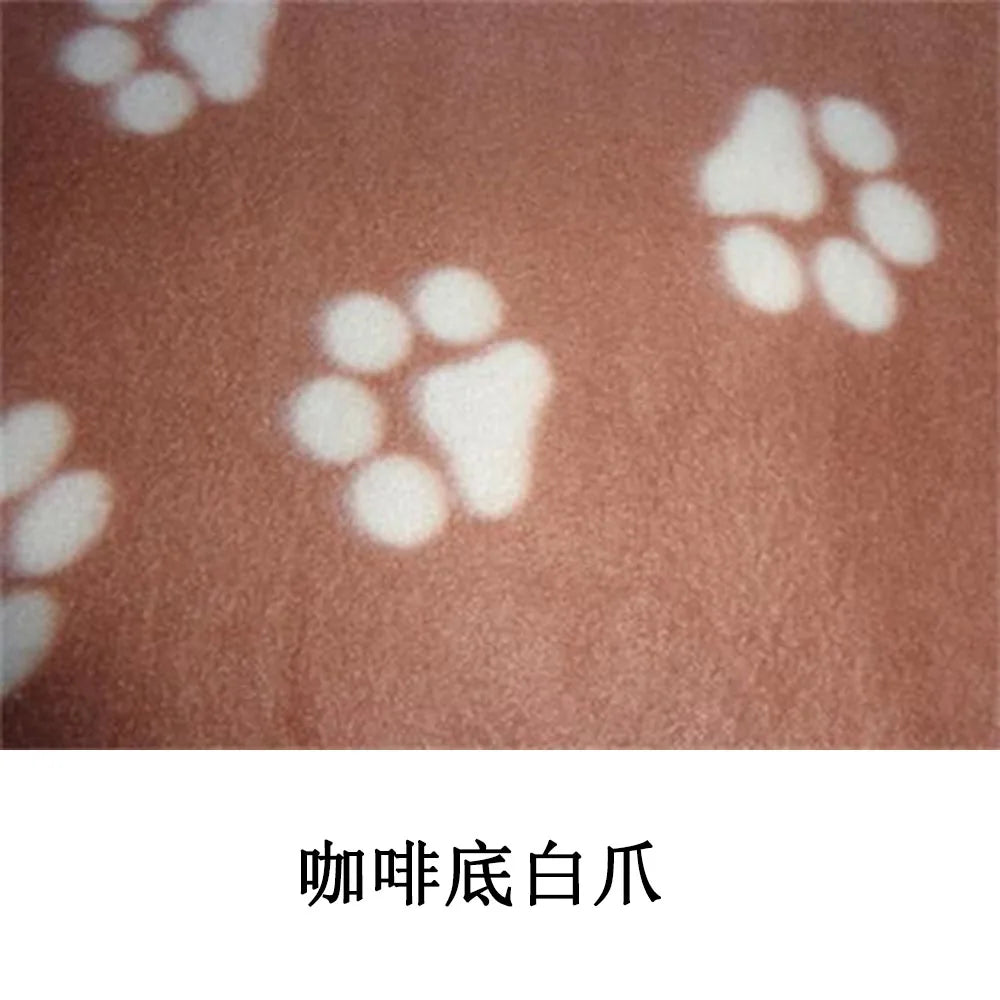 Pet Blanket Super Soft Dog Blanket with Cute Paw Print Warm Puppy Blanket Mat Bed Cover for Large Dogs Kitten Cat Small Animals