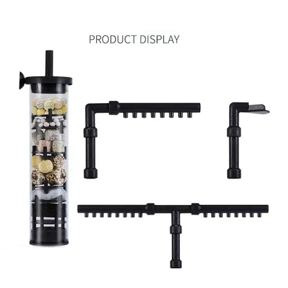 Aquarium Filter 4 in 1 fish tank filters for Fecal Suction  Water Purification High-efficiency Filtration With Filter Balls