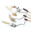 1PC Teaser Feather Toys Kitten Funny Colorful Rod Cat Wand Toys Wood Pet Cat Toys Interactive Stick Pet Cat Supplies