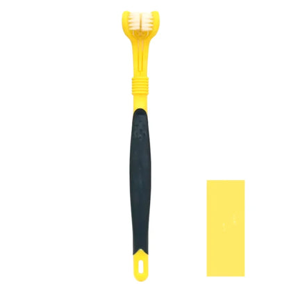 3-Sided Pet Toothbrush Dog Plastic Toothbrush Removing Bad Breath Tartar Cleaning Mouth Pet Dental Care Cat Cleaning Mouth