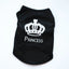 Dog Cat Shirt Puppy Vest with Crown Pattern Princess Clothing for Small Dogs,Puppy Tee Shirt Summer Clothes Tank Top Pet Apparel