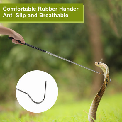 UXCELL Reptiles Amphibians Cleaning Tools Snake Hook Retractable Snake Catcher Snake Stick Snake Grabber Tool Black