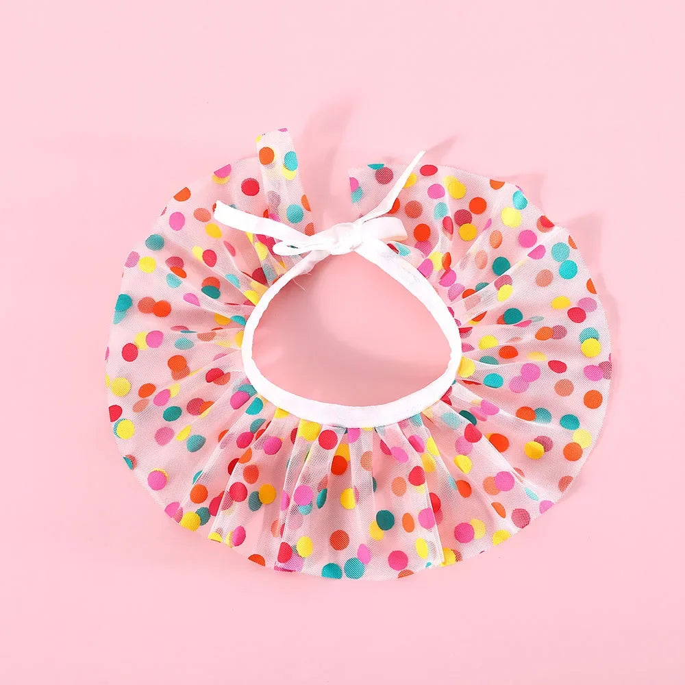 Pet Birthday Accessories Small Dog Cat Birthday Hat with Bandana Collar Pet Birthday Decorations for Kitten Pet Party Outfits