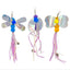 Interactive Cat Toy Handfree Cat Stick Playing Kitten Playing Teaser Wand Toy Suction Cup Bird/Feather Cat Wand Toys Set