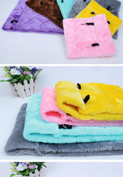 Winter Pet Bird Parrot Cages Warm Plush Hammock Hut Tent Bed Hanging Cave for Sleeping and Hatching Bird Accessories