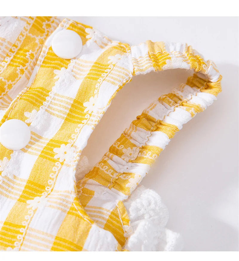 Princess Lattice Dog Fancy Dress Lace Bow Tie Vest Skirt Clothing for Cats Pearl Female Puppy Overalls Lovely Pet Dog Clothes