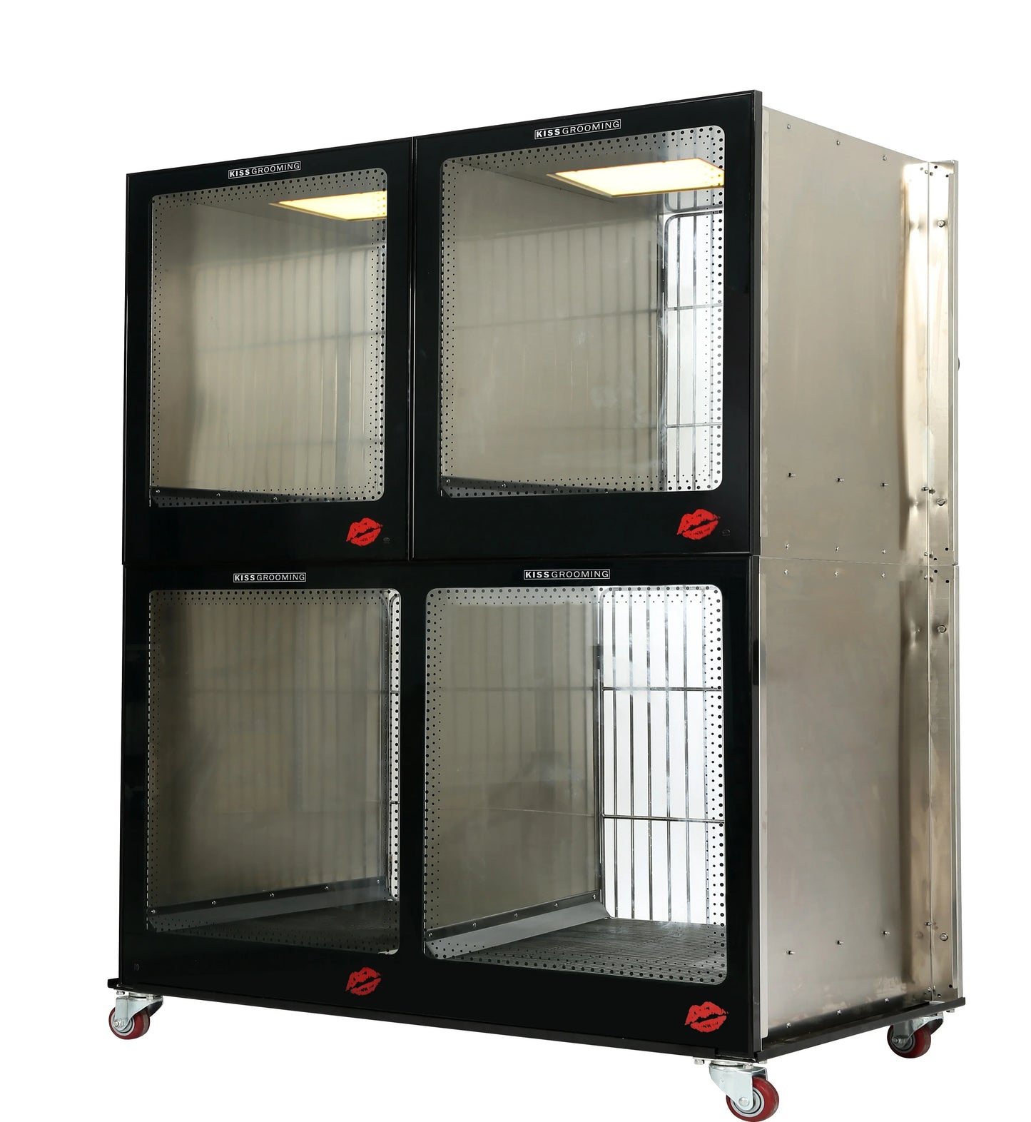 KA-505D Hot Sale Stainless Steel Pet-Showing Dog Cat Cage for Veterinary Powder coating high quality pet kennel