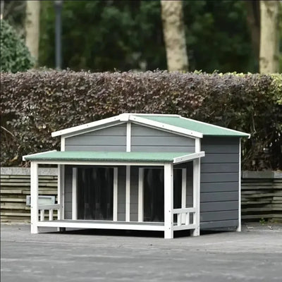 Outdoor Dog House with Balcony Four Seasons Universal Large Space Rainproof Sunproof Detachable Pet Villa Suitable
