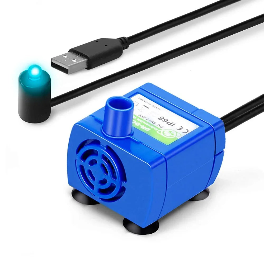 USB Replace Water Pump for Pet Cat Dog Water Fountain Pump Cat Water Dispenser Dog Water Dispenser Fish Tank Submersible Pump