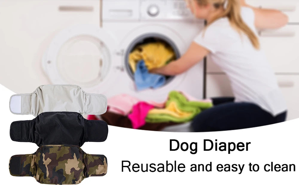 Male Dog Belly Bands for Male Dogs Washable Pet Dog Diapers High Absorbing Doggy & Puppy Nappies Warp Reusable Pet Products