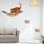 1 Piece Wall Mounted Cat Wood Shelf Cat Hammock and Jumping Platform with Stairway for Kittens Indoor Furniture Playing