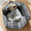 Deep sleep hexagonal dog sofa French fighting kennel dog bed fully removable and washable pet bed thick warm dog cushion