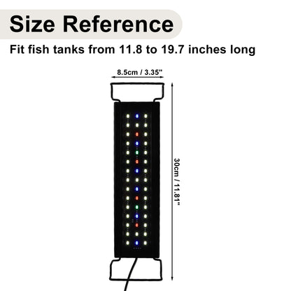 UXCELL Aquarium Light LED Fish Tank Light Timer Three Color Lighting Aquarium Light for Plants Fish and Aquatic Pet Supplies