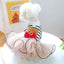 Cute Bear Stripe Dog Dress for Small Dogs, Luxury Tiered Layer Tulle Tutu Dress Princess Skirt Spring Autumn Puppy Pet Clothes