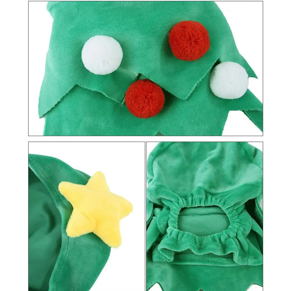 Dog Christmas Costumes Christmas Cat Dog Clothes Buckle-up Kitten Dress up Skin-Friendly Winter Apparel for Small to Large Pets