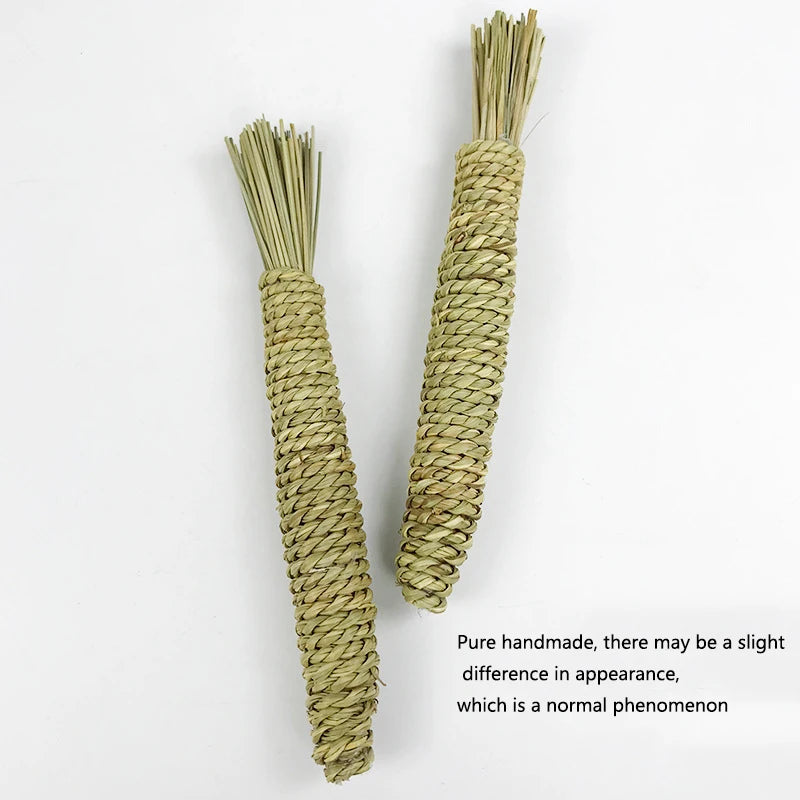 Natural Straw Rope Carrot Hamster Molar Chew toy Small Pets Toys For Hamster Rabbit Grinding Groducts Gnaw Toy Supplies Hot