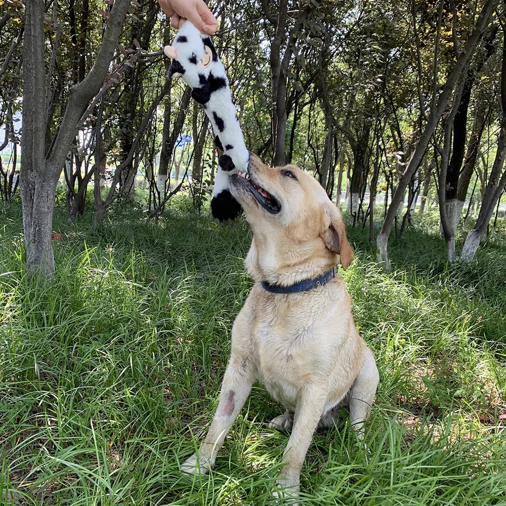 Dog Plush Toy Plush Unfilled Skinny Animal Skin Shell Pet Toy Squeaking Vocal Interactive Dog Toy Fleece Squeak Toys