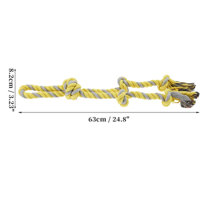 UXCELL Dog Chew Toys Knots Shape Braided Cotton Teeth Cleaning Rope Casual Puppy Bite-resistant Chewing Rope Pet Products
