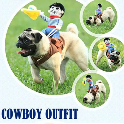 Pet Creative Funny Riding Costume Dog Cowboy Saddle Costume For Events Funny Pet Clothes, Dog Clothes, Pet Supplies V2Z1