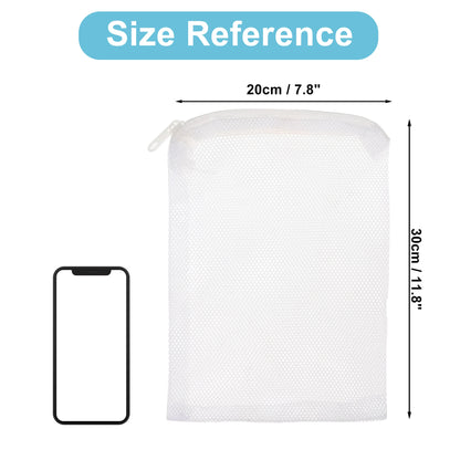 UXCELL Aquarium Filter Media Bags Fine Zipper Mesh Filter Bags Mesh Zipper Bags for Activated Carbon Resin Filters
