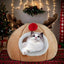 Christmas Winter Cat Cave Bed Dog Tent Christmas Reindeer Tent Washable Removable Cushion for Indoor Small Dogs And Cats