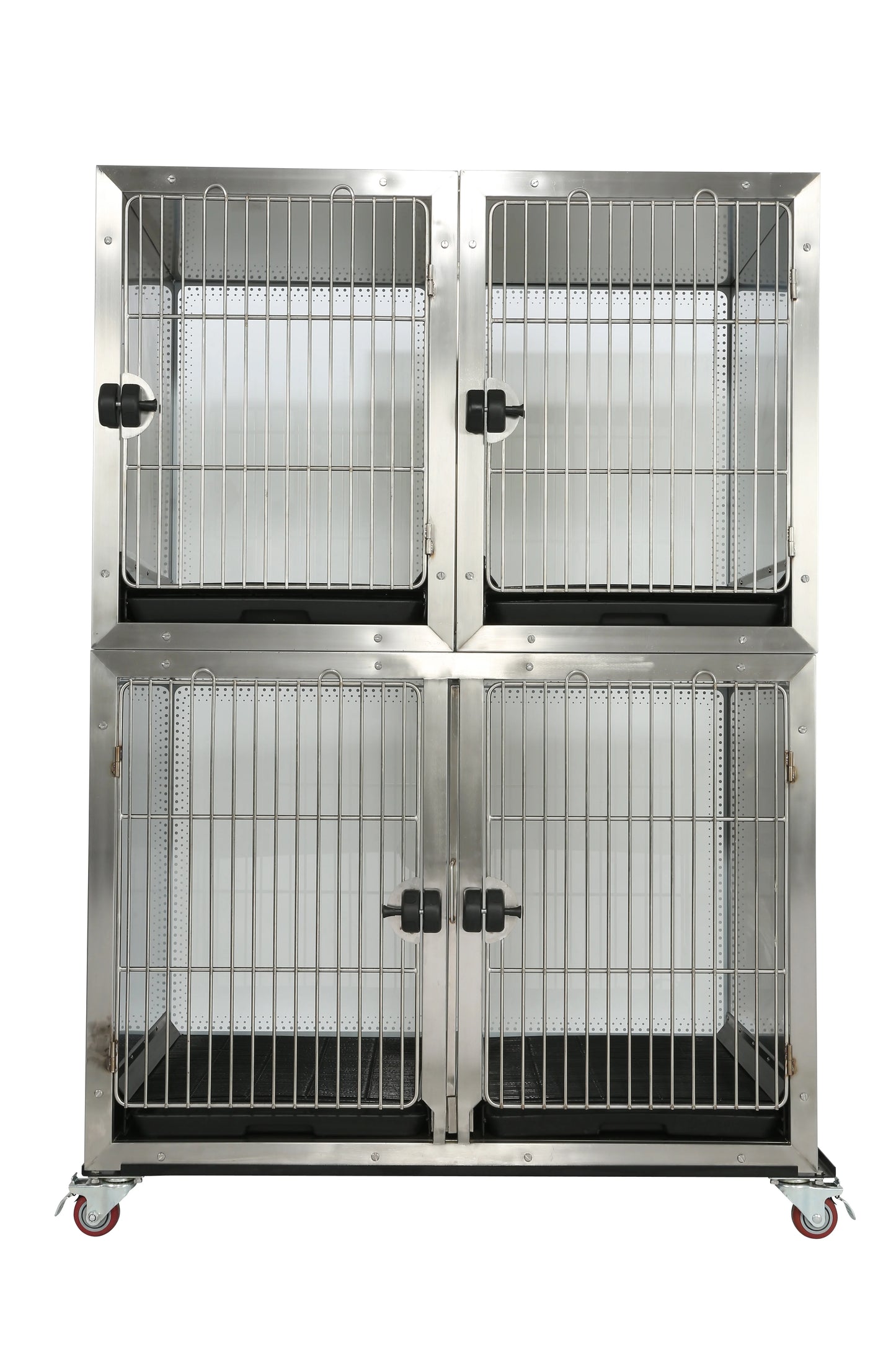 KA-505D Hot Sale Stainless Steel Pet-Showing Dog Cat Cage for Veterinary Powder coating high quality pet kennel