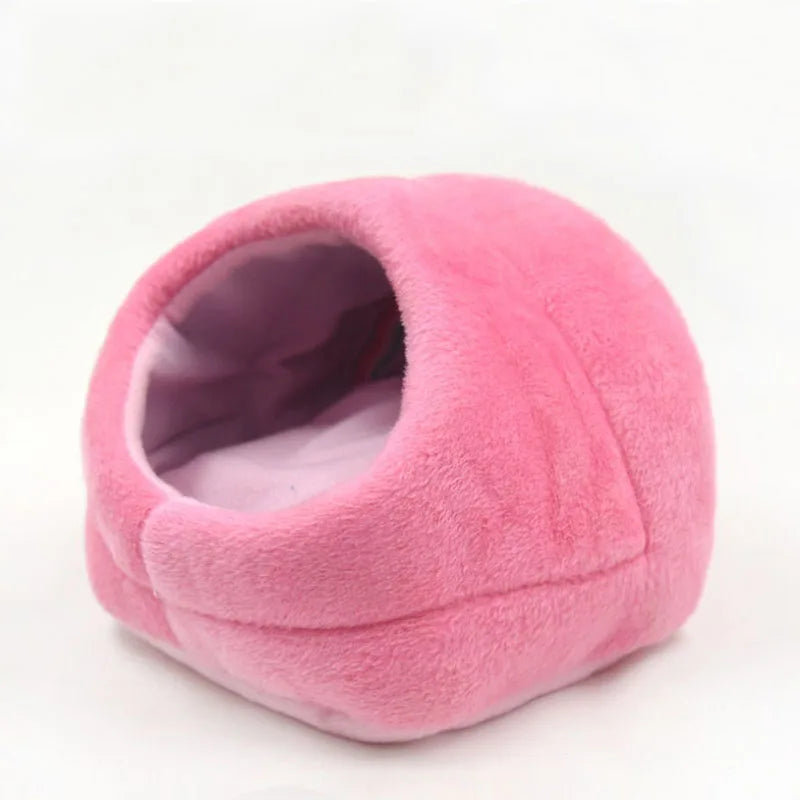 Pet Cage For Hamster Bed House Winter Warm Coral Velvet Nest Small Animals Mat House Cage Pet Sleeping Bag Supplies Mice Rat Nes