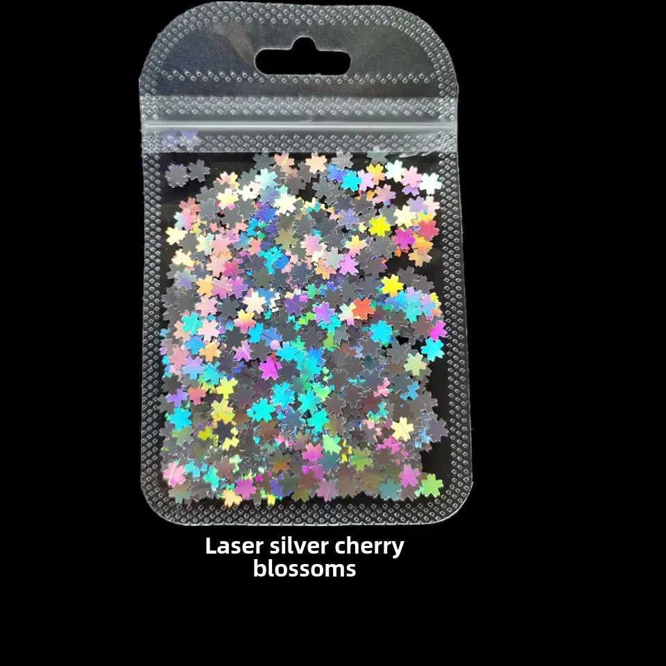 Cross-border Supply 10G BaG Laser Sequins Laser Four-pointed Star Butterfly Star DIY Crystal Glue Material