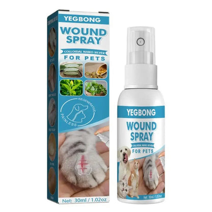 Pet Wound Spray Dog Cat Skin Scratch Wound Treatment Repair Liquid Wound Spray Blocking O9R6