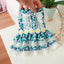 Floral Summer Clothes for Small Dogs Short Sleeve Lace Pink Sphinx Cat Dresses Princess Party Wear Breathable Pet Clothing
