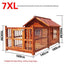 Dog House Outdoor Waterproof  Solid Wood Dog Villa with Yard Outdoor Rainproof Type Four Seasons Universal Pet Kennel