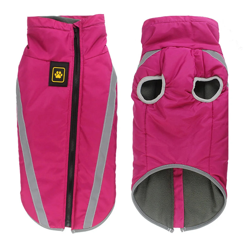 High Collar Big Dog Coat Jacket Winter Warm Thicken Pet Clothes for Medium Large Dogs Labrador Samoye Jackets mascotas Clothing