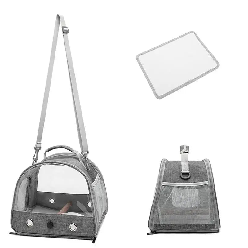 Bird Carrier Bag Travel Bird Backpack Cage Pet Transparent Travel Cage Organizer for Birds Small Pets Hamsters Rabbits Parrots