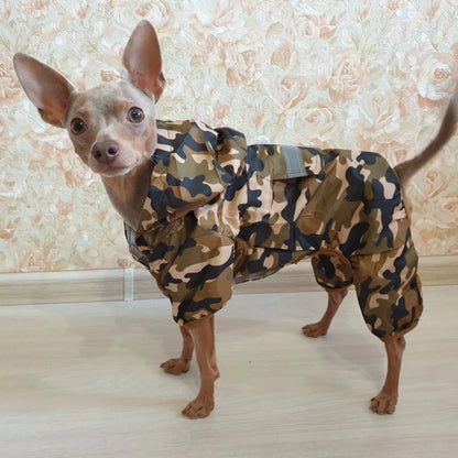 Dogs Raincoat Adjustable Puppy Dog Raincoat Waterproof 4 Legs Raincoat for Small Dogs Outdoor Pet Poncho with Reflective Strap