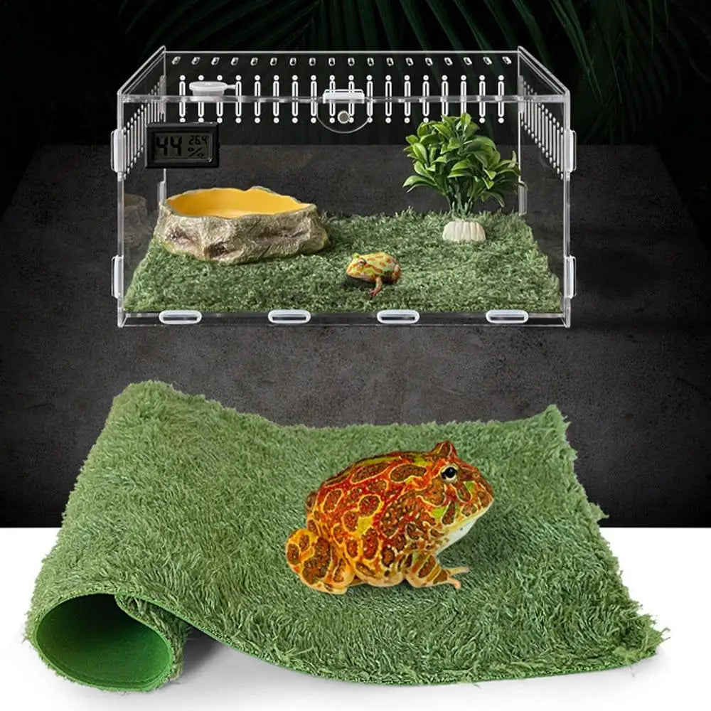 Reptile Carpet Strong Water Absorption Reptile Liner 402*5cm Cuttable Reptile Tile Terrarium Bedding Substrate Liner for Snakes